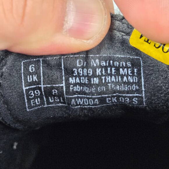 Dr. Martens Womens 8 3989 Metallic Silver Leather Brogue Long Wingtip Oxford - Picture 15 of 15